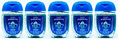 5 Bath Body Works BLUE RASPBERRY FREEZE Pocketbac AntiBac Hand Sanitizer Gel