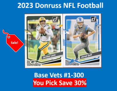 2023 Donruss NFL Football Base #1-300 - You Pick - Complete Your Set - 30% Off