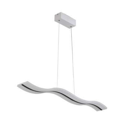 Modern Pendant Lamp LED Linear Wave Acrylic Chandelier Ceiling Light Dimmable