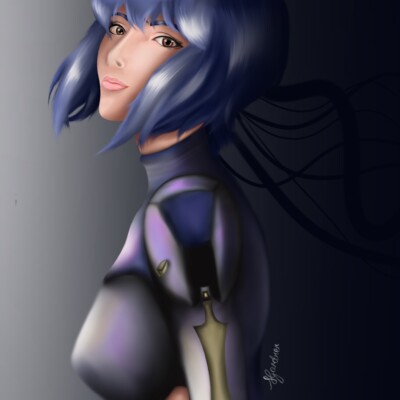 SciFi Portrait Print mit A5 100 Seiten Notizbuch