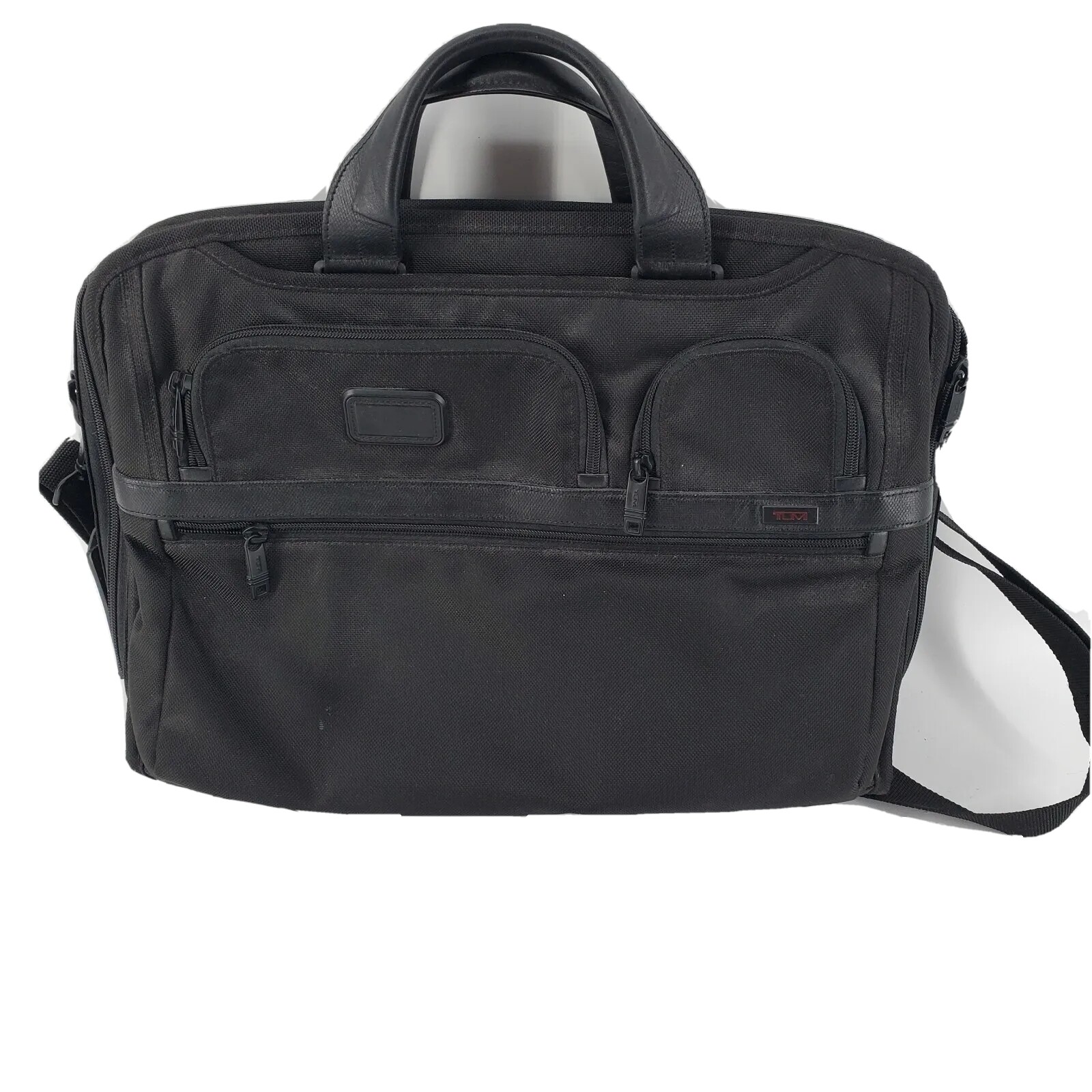 Tumi Black Laptop Briefcase Business Bag Black Nylon … Gem