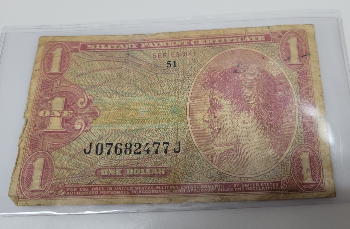 Series 641 $1 One Dollar United States Military Payment