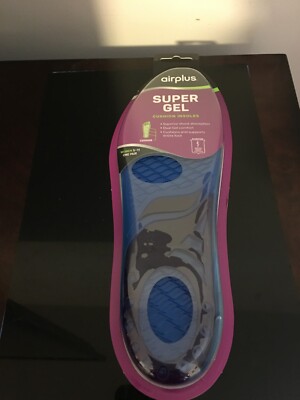 BRAND NEW WOMEN'S SIZE 5-11 AIRPLUS SUPER GEL CUSHION INSOLES