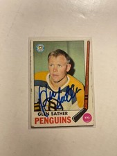 Boston Bruins GLEN SATHER Signed Card