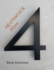 NEUTRAFACE Black Aluminium House Numbers - 20cm