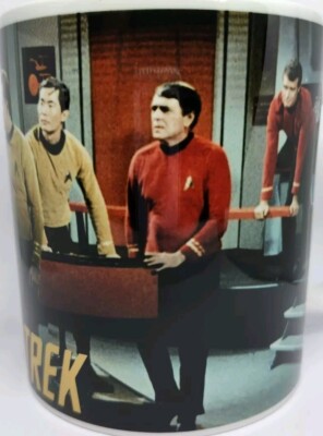 Mug De Café Star Trek - USS Enterprise & Équipage (Spock, Kirk, Uhura...) - Porcelaine, Lavable Au Lave-vaisselle - Avec Boîte