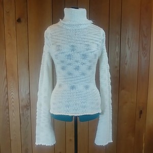 sheer white turtleneck