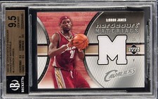 2005-06 Upper Deck LeBron James Hardcourt Materials Patch BGS 9.5 Gem Mint Pop 1