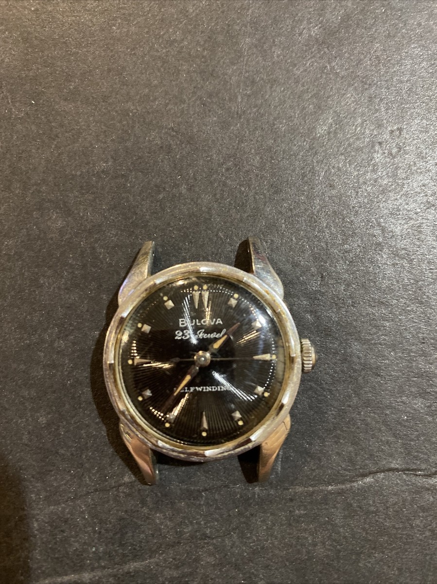ビンテージBulova 23 automatic gold bezel Beautiful Vintage 23 Jewel Working Automatic BULOVA Men's