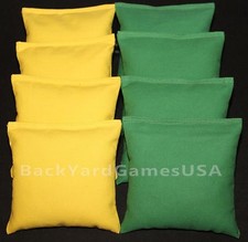 ALL WEATHER CORNHOLE BEAN BAGS Lite Yellow Grass Resin Filled WATERPROOF