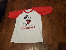 Disney Mickey Mouse M Baseball Tee Made In USA 50/50