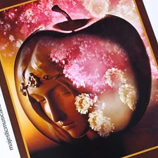 FLORAL APPLE SAM HASKINS 1972 ORIGINAL OFFSET LITHOGRAPH EX+ VERY RARE 