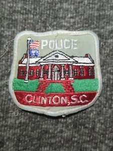 Vintage Used Clinton South Carolina Police Patch