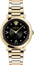 Versace VEVD00619 Pop Chic Lady black gold Stainless Steel Women's Watch NEW