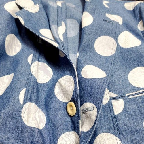 Paul Smith Red Ear polka dots Light Denim Jacket Blouson Men Size L Cotton Blue - Picture 8 of 10