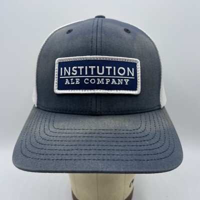 Institution Ale Company Hat Adult Snapback Navy Trucker Cap Camarillo CA Beer