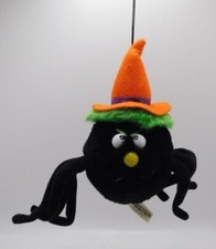 Vintage Halloween Russ Berrie WEBSTER 1626 Hanging Black Spider w/Bendable Legs