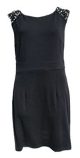 XXI Forever21 Little Black Dress Sleeveless Embellished Career Zipper Size Small