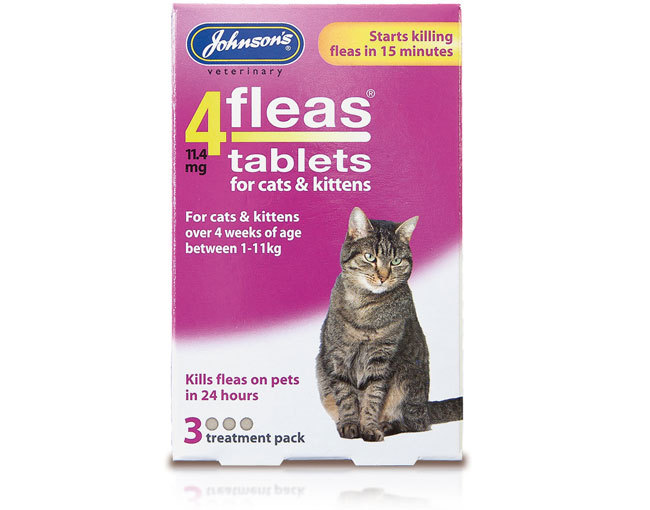 JOHNSONS 4FLEAS CAT AND KITTEN FLEA REPEL 3 TABLET TREATMENT PACK 40901 L - Image 4
