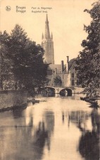 C111 Belgium Bruges Pont du Beguinage 1923 vintage postcard