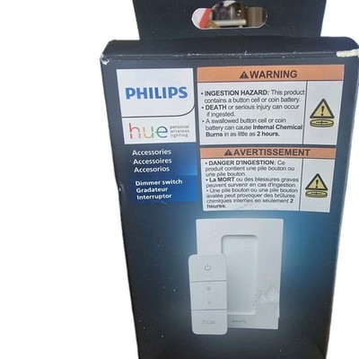 Philips Hue 562777 Battery Powered Wireless Dimmer Switch Remote White