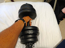 Adjustable 10 kg Black Plastic Dumbbell for Weight Lifting Gym & Training
