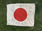 Vtg WW2 RISING SUN JAPANESE FLAG Signed 32” x 26” Japan US Military WWII USMC