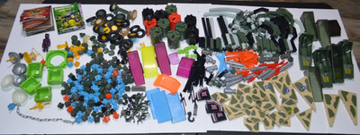 1980s Vintage Fisher-Price Construx  Huge Lot Pieces, Instructions, Figure