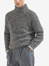 NWT 2700 Brunello Cucinelli CashmereAlpaca Blend Turtleneck Sweater 50/40US A262