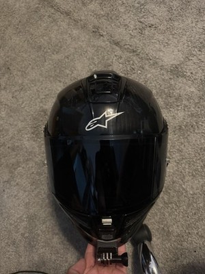 Alpinestars Supertech R10 Motorcycle Helmet Black Carbon Size Large XL