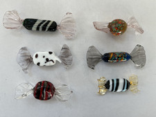 Vintage Murano-Style Glass Sweets Candy Pieces Lot of 6 Beautiful, Decorative