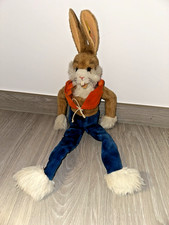 Steiff Joggi Lulac mit blauer Hose orange Weste Knopf Im Ohr 3145/55