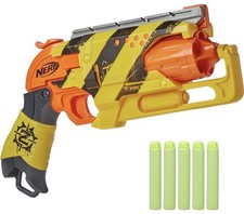 NERF Zombie Strike Hammershot Blaster Pull-Back Hammer-Blasting Action 8 Toy