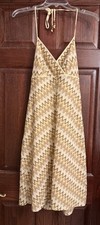 Ann Taylor Loft Chevron Earth Tone Lined Women Petite Dress Y2K Size 4P Small