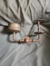 Antique Vintage Brass Wall Mounted Bathroom Toothbrush And Cup Holder