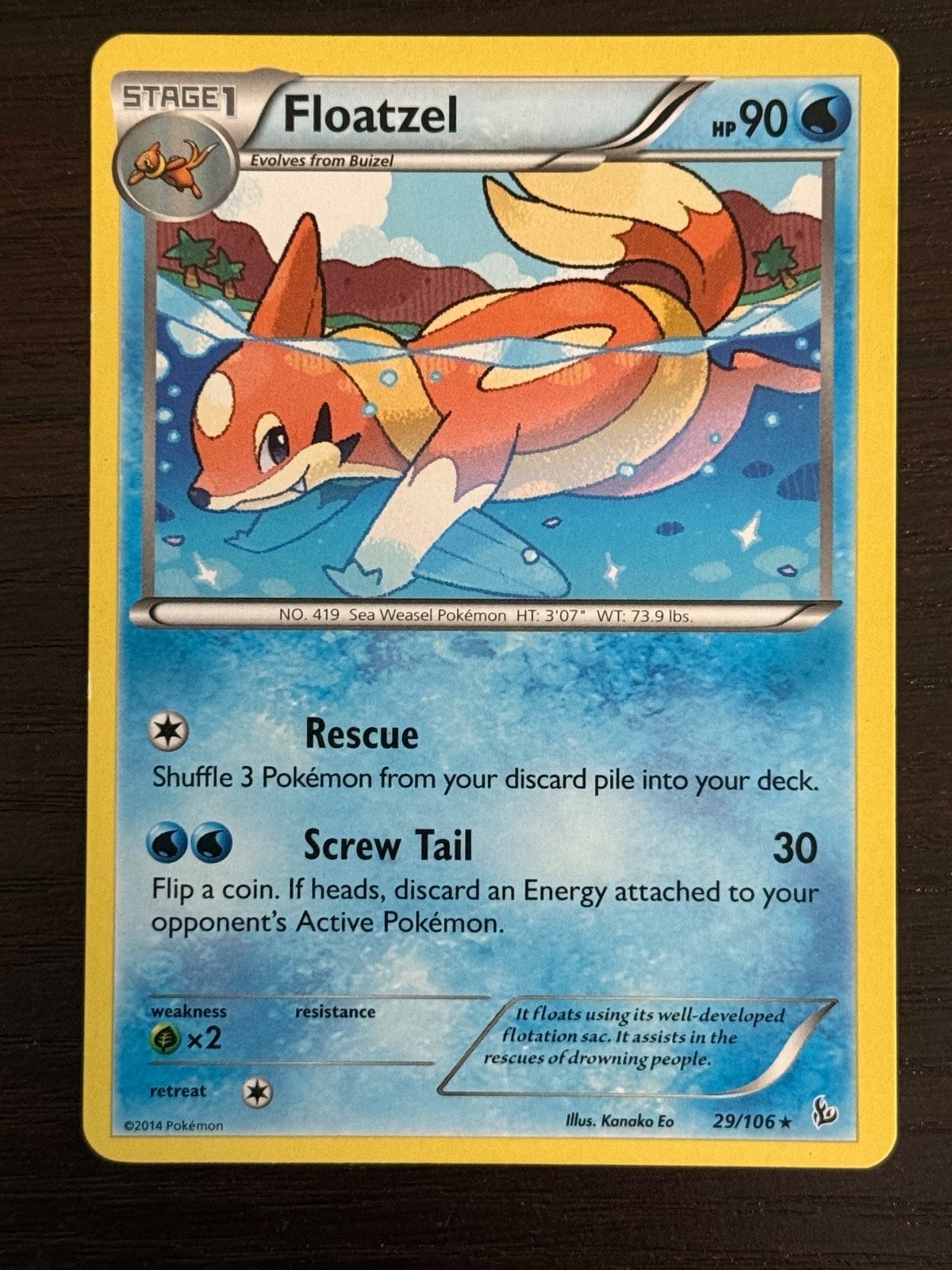 Floatzel 29/106 Rare XY - Flashfire LP