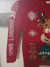 F&F  Red Cotton Knit Crew Neck Reindeer Christmas Pullover Sweater 7-8Y — photo 5