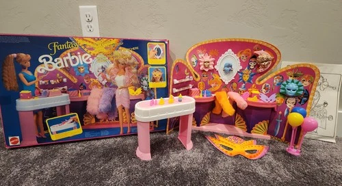 Barbie Fantasy Mask Shop Boutique, All Items, with Box, Mattel Vintage Playset