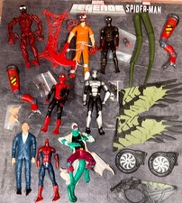 Marvel Legends 7 Spiderman Lizard Jonah Figures & Custom Carnage & 9pc BAF++ Lot