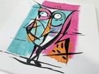 Wide Awake Owl Original Acrylic Painting 12x12 Pop Art Street Art Style — photo 2