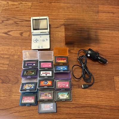 Nintendo Game Boy Advance SP Console Bundle with Car Charger and 17  Games