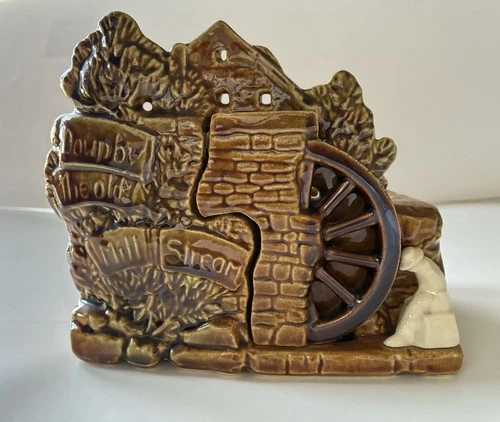 McCoy Down By The Old Mill Stream. Double Planter Mid-Century Modern Art Pottery