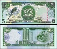 Trinidad & Tobago 5 Dollars, 2002, P-42, UNC