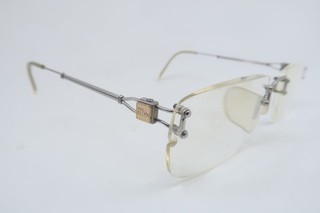 Vintage white gold filled rimless eyeglasses D.Or/L Henry Jullien MELROSE France