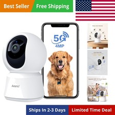 5G Indoor Security Camera, 4MP Pet Camera with Speaker for Dog/Cat, Baby Moni...