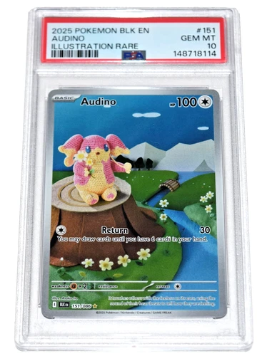 Pokémon Black Bolt ~ AUDINO ~ PSA 10 ~ Illustration Rare 151/086