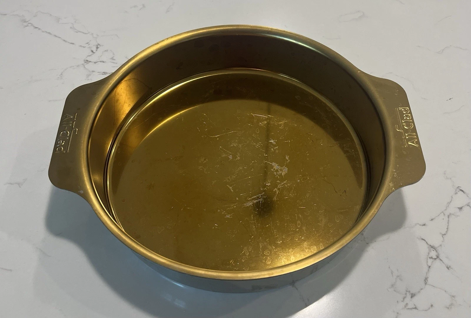All Clad 9” X 2” Gold Standard Stainless Baking Cake Pie Casserole Pan