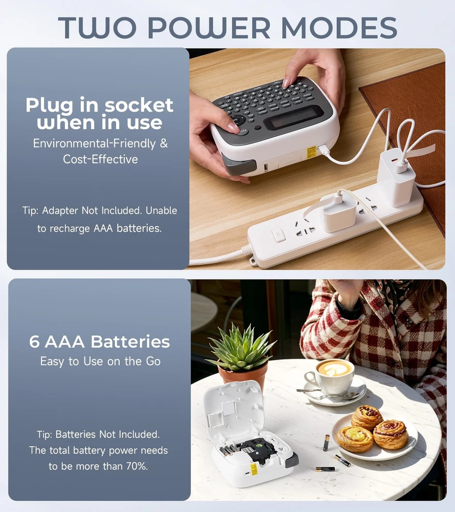 Waterproof Label Maker Machine with Tapes and Printable Labels  