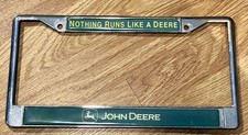 John Deere License Plate Frame Vintage - Nothing Runs Like A Deere