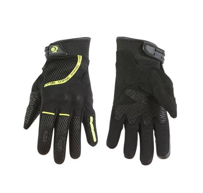 Gants moto été Trendy Callao GT225 noir et jaune fluo en taille XXL